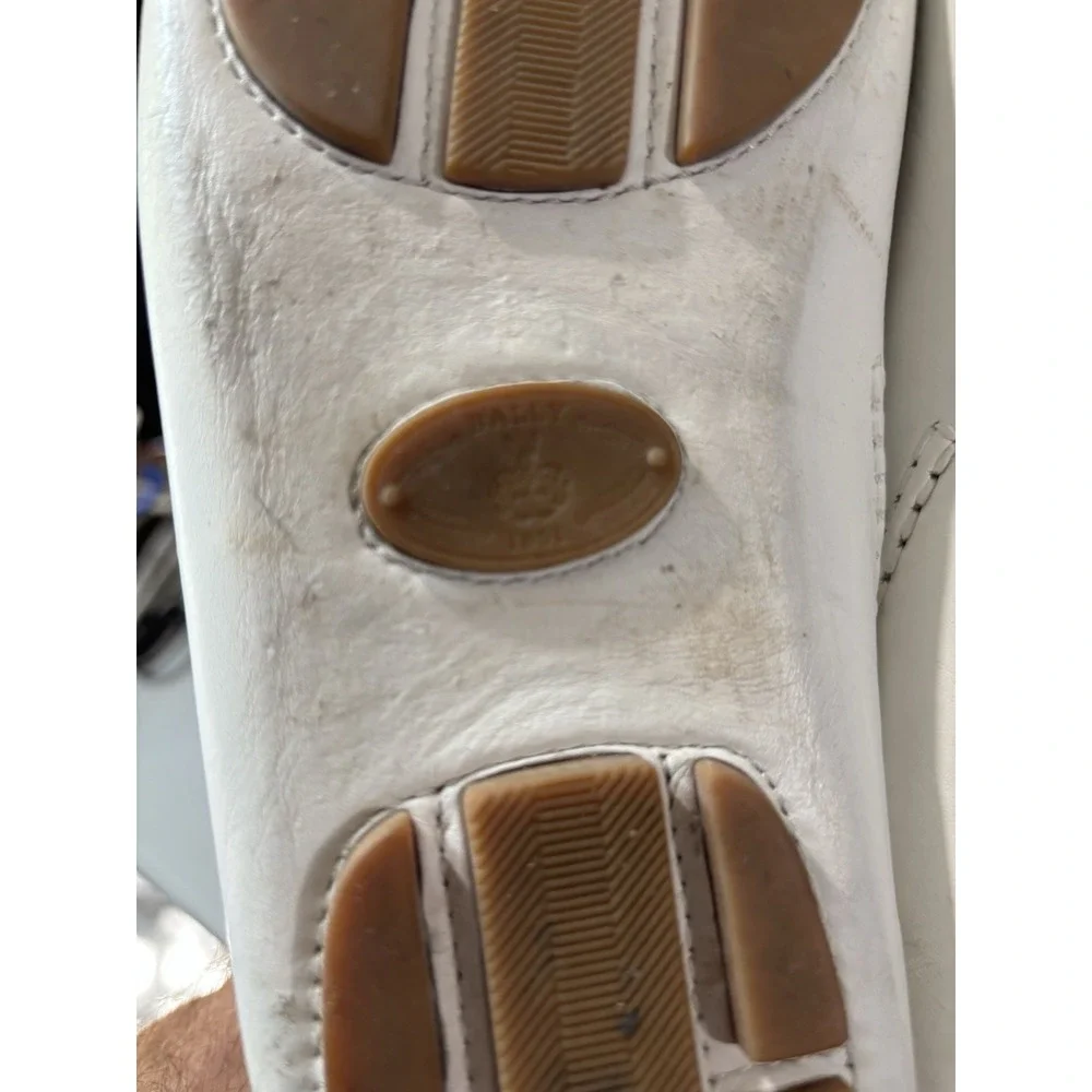 Bally Men's Leather Driving Shoes US9.5 White